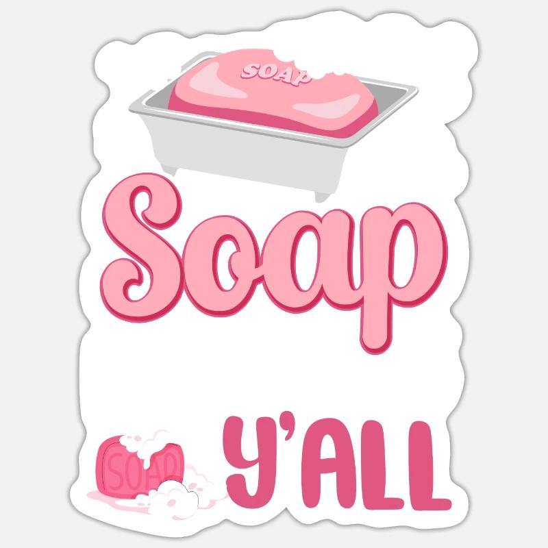 Soap Making Crafting Soap Making - Sticker Größe S (10 x 10 cm) - Mattweiß