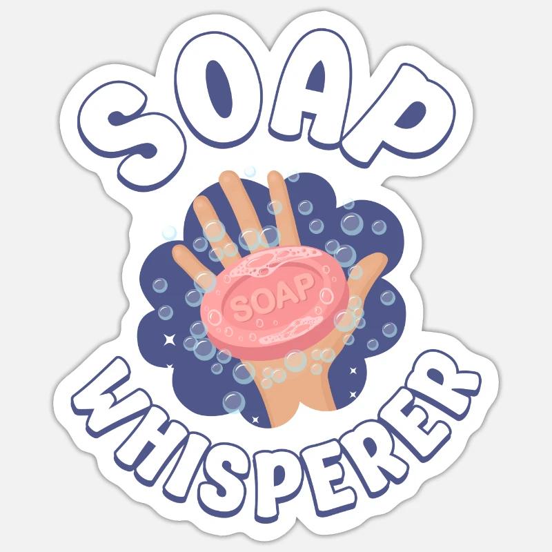 Soap Making Crafting Soap - Sticker Größe S (10 x 10 cm) - Mattweiß