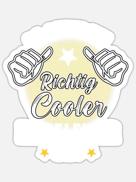 So Sieht Ein Richtig Cooler Reiseleiter aus - Sticker Größe S (10 x 10 cm) - Mattweiß