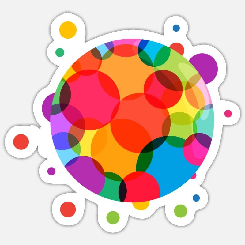 Dot Day Points Point - Sticker size S (10 x 10 cm) - white matte