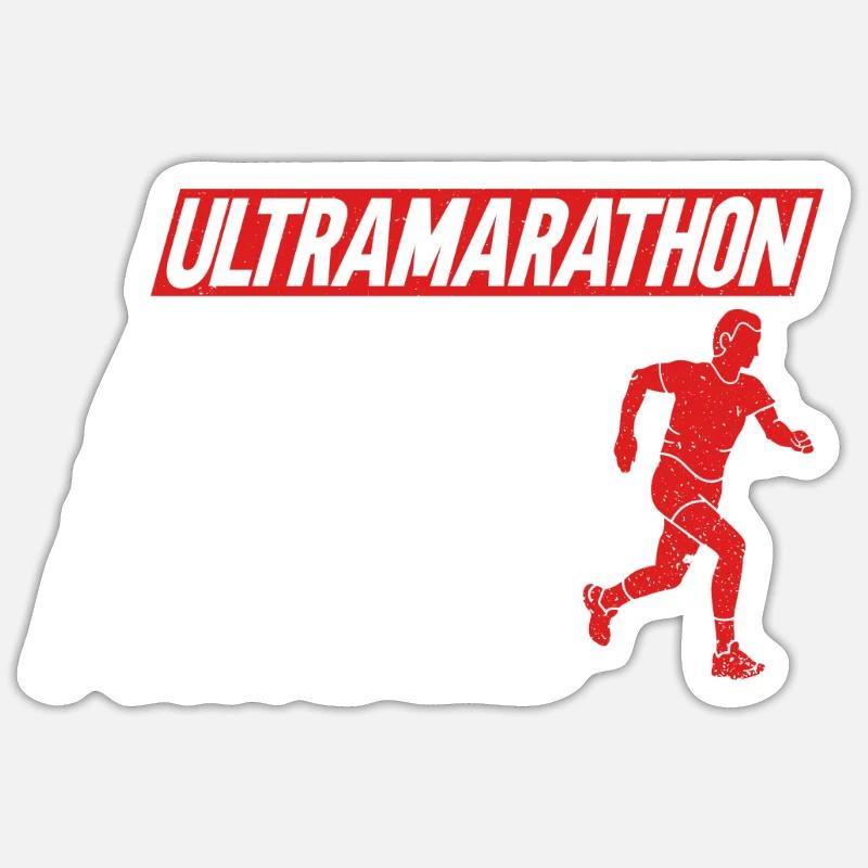 Ultramarathon Always forward Ultramarathon - Sticker size S (10 x 10 cm) - white matte