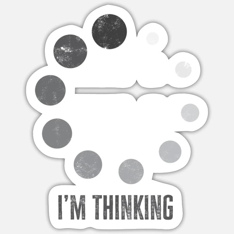 Ich denke - Techniker - Sticker Größe S (10 x 10 cm) - Mattweiß