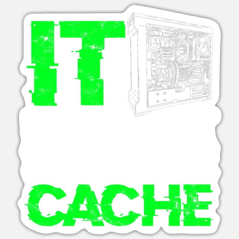 IT Je suis juste dedans pour le cache - tech Sticker taille S (10 x 10 cm)