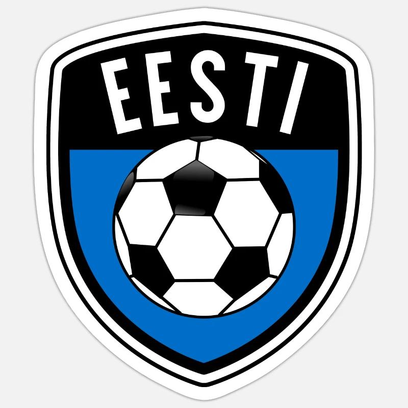 Eesti Eesti Jalgpallifanni toode - Sticker size S (10 x 10 cm) - white matte