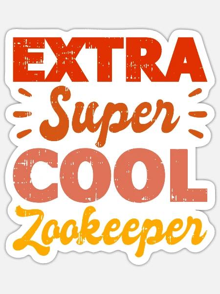 Zoowärter - Sticker Größe S (10 x 10 cm) - Mattweiß
