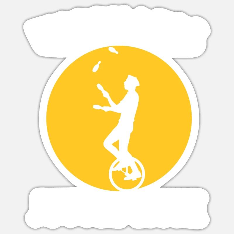 Jonglieren - Sticker Größe S (10 x 10 cm) - Mattweiß