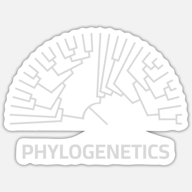 Phylogenetics - Sticker taille S (10 x 10 cm) - blanc mat