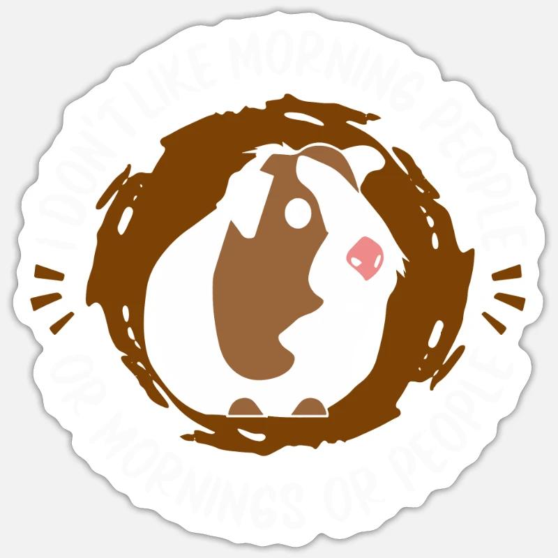 Cochon d’Inde Cochon d’Inde - Sticker taille S (10 x 10 cm) - blanc mat