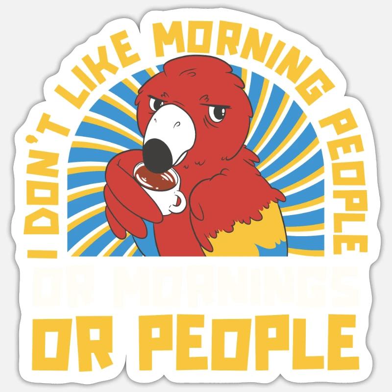 Parrot - Sticker size S (10 x 10 cm) - white matte