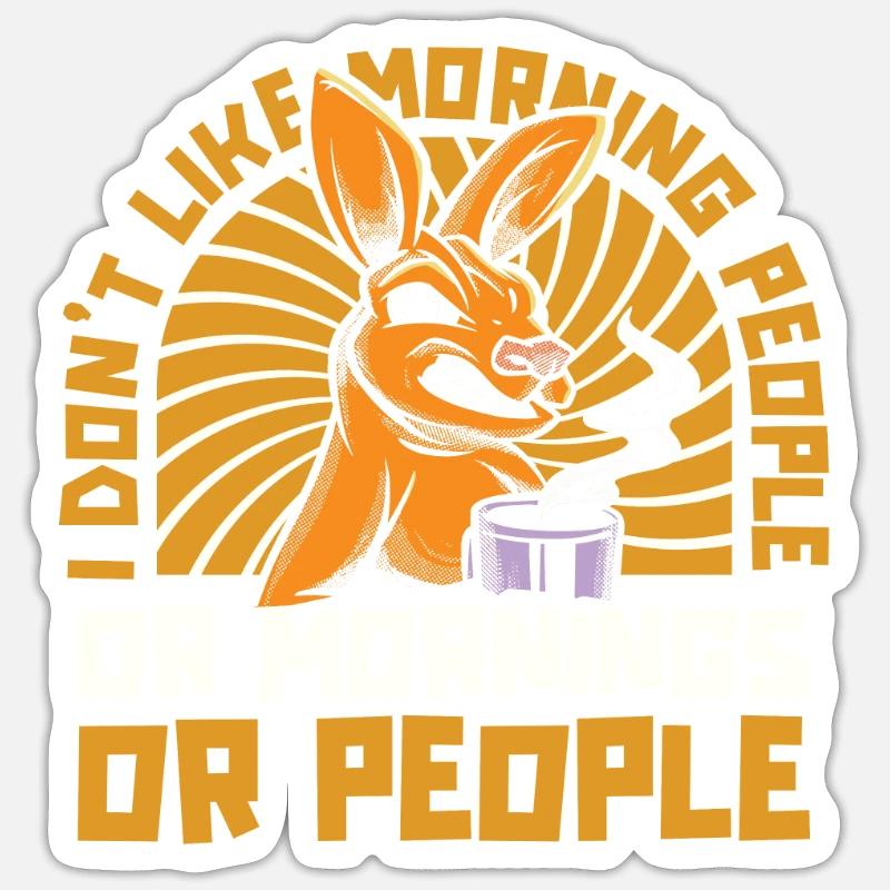 Kangaroo - Sticker size S (10 x 10 cm) - white matte
