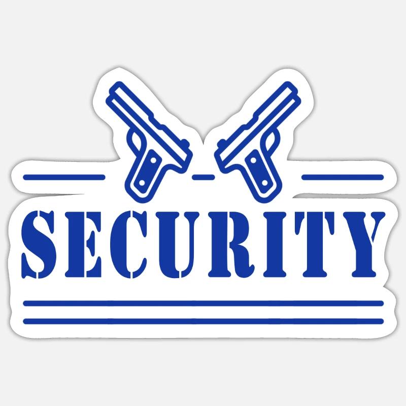 Videur de sécurité Garde de sécurité Sticker taille S (10 x 10 cm)