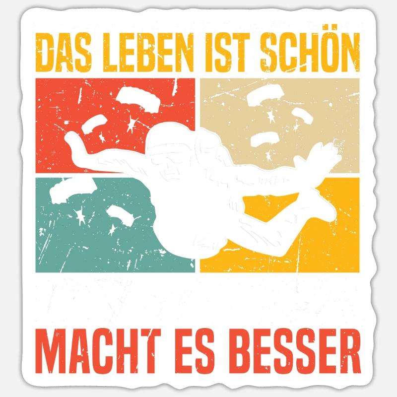 Indoor Skydiving - Sticker size S (10 x 10 cm) - white matte