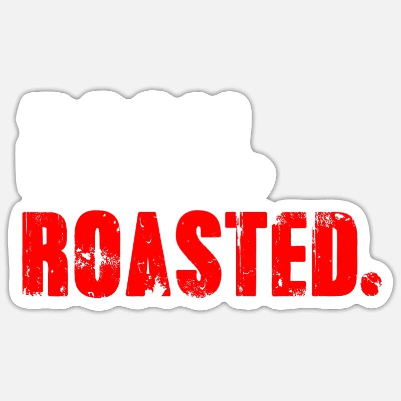 Boom. Roasted. - Sticker size S (10 x 10 cm) - white matte