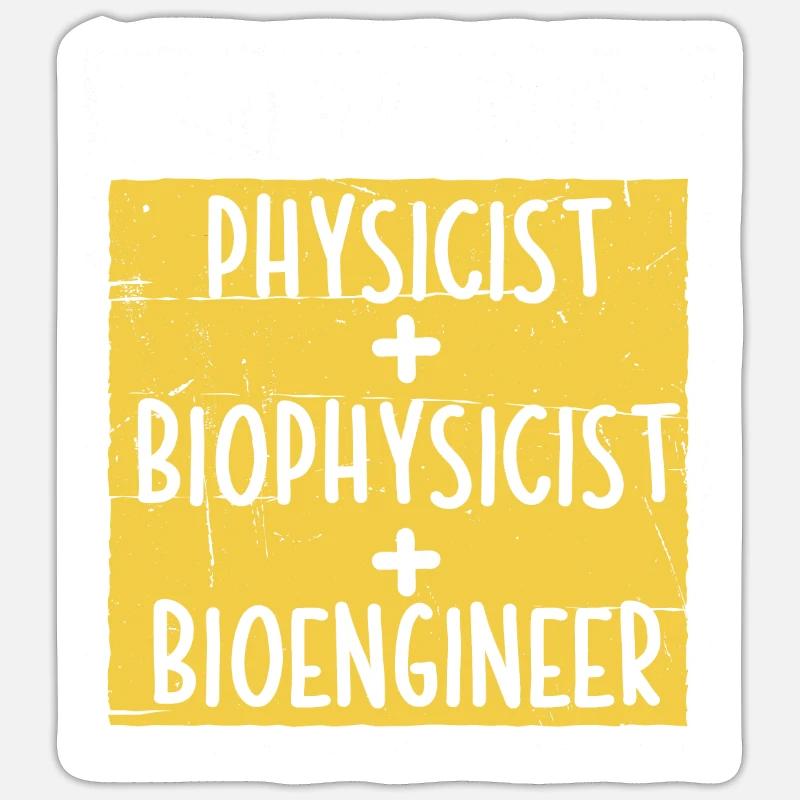 Physicien physicien - Sticker taille S (10 x 10 cm) - blanc mat