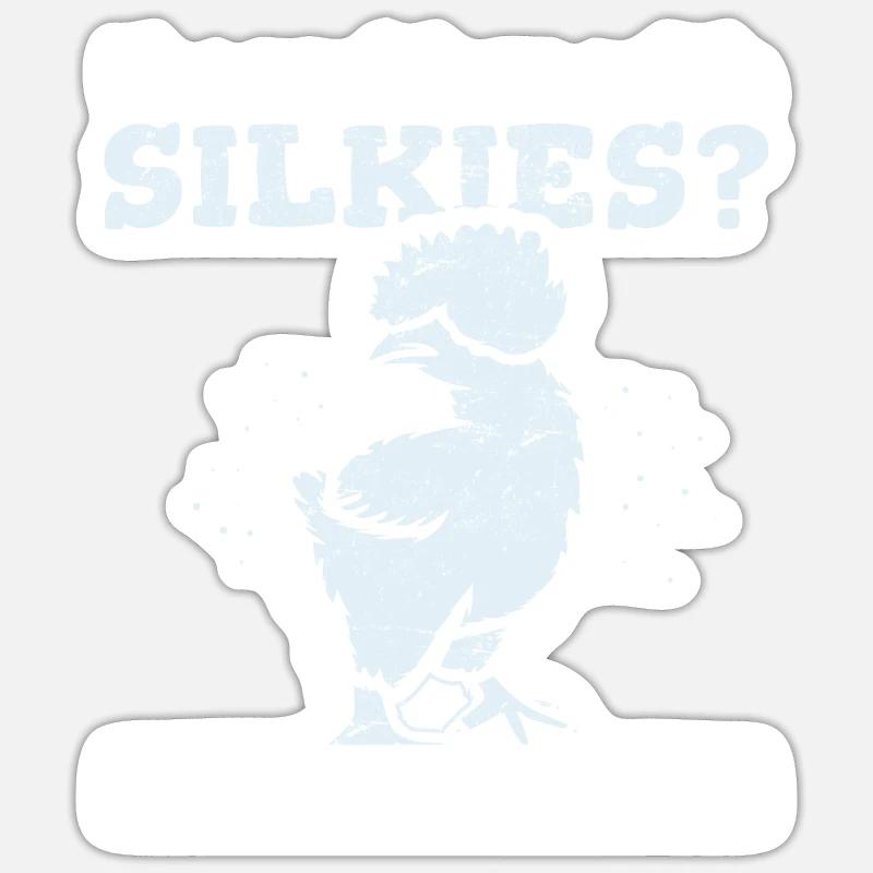 The Problem With Silkies? One Is Never Enough Silk Sticker size S (10 x 10 cm)
