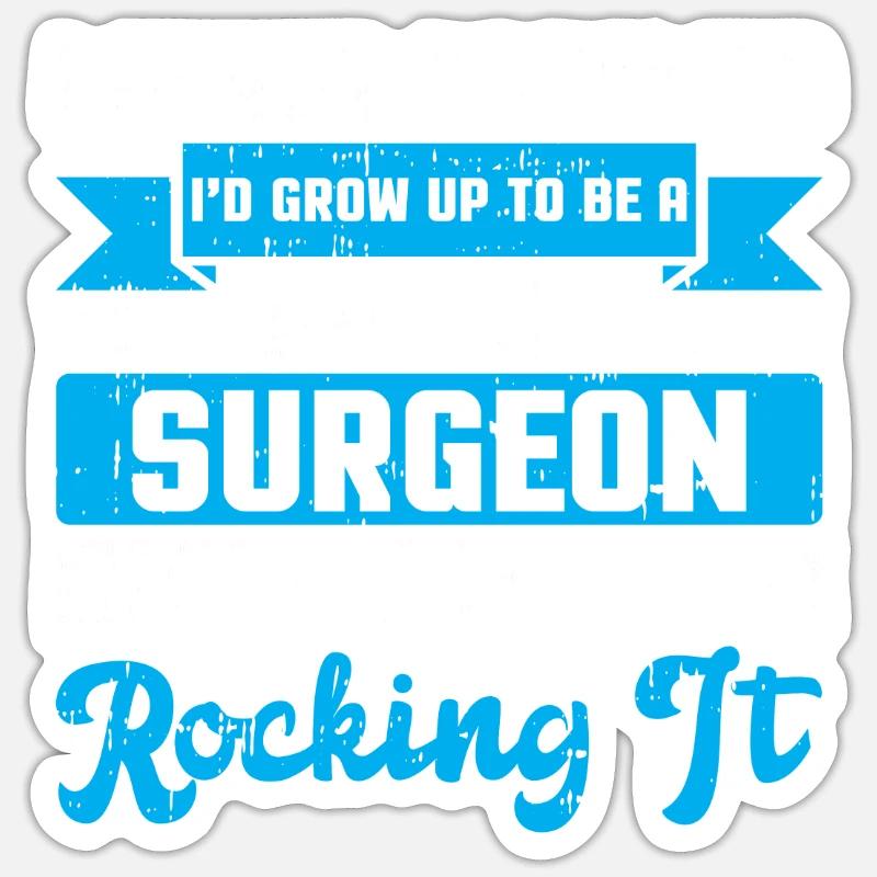 Chirurg - Sticker Größe S (10 x 10 cm) - Mattweiß
