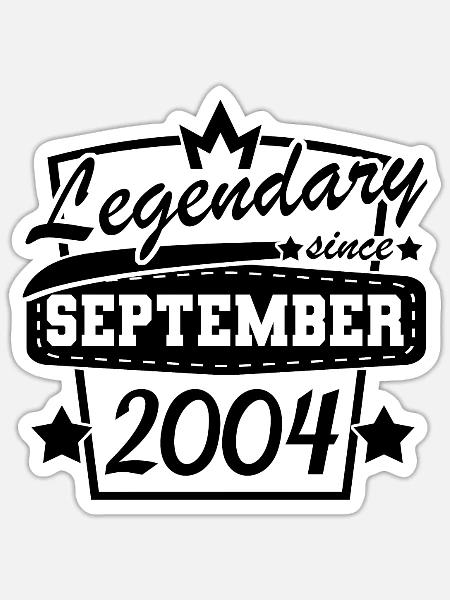 Geschenke zum Geburtstag September 2004 - Sticker Größe S (10 x 10 cm) - Mattweiß