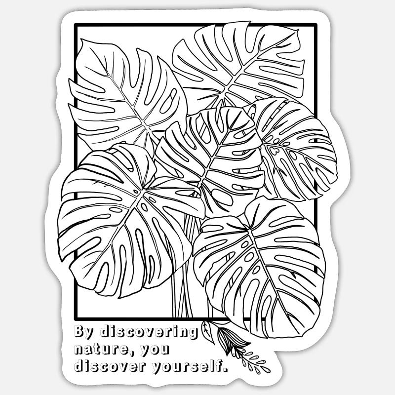 Nature - Sticker taille S (10 x 10 cm) - blanc mat