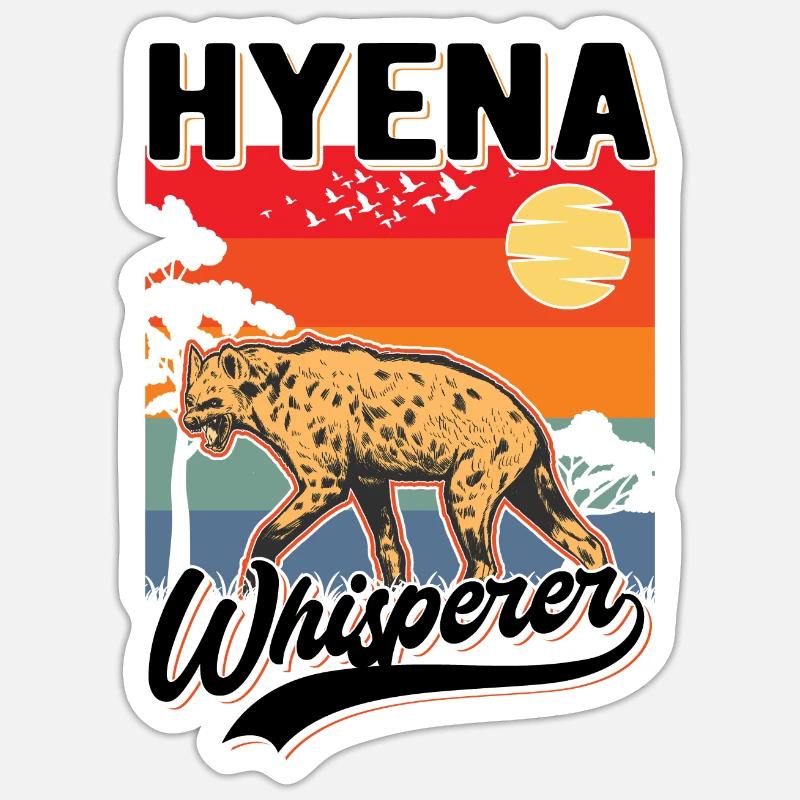 Hyänen Flüsterer Erdwolf Hyena Sticker Größe S (10 x 10 cm)