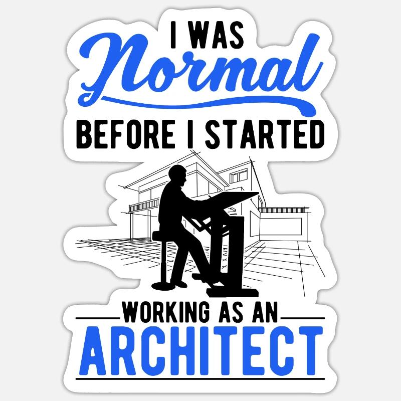 Architect Gift Interior Designer Architecture Sticker size S (10 x 10 cm)