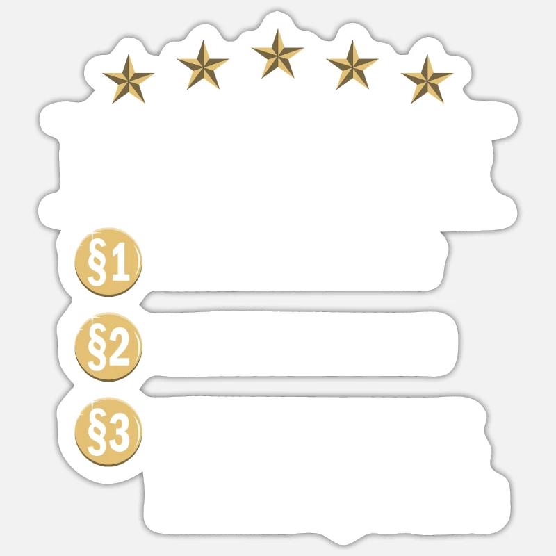 Paragraph Bodenleger - Sticker Größe S (10 x 10 cm) - Mattweiß