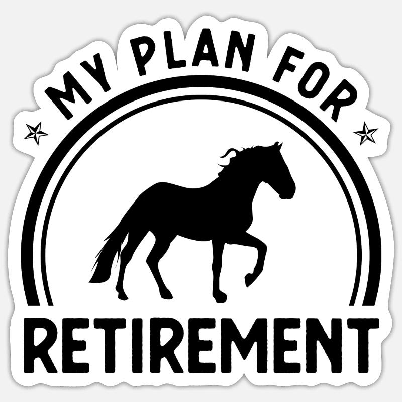 Mon plan de retraite - - Sticker taille S (10 x 10 cm) - blanc mat