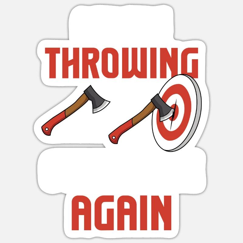 Axt werfen Wurfaxt Doppelaxt Axtwerfer Sticker Größe S (10 x 10 cm)