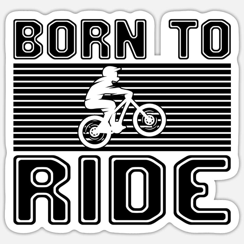 Vtt - Sticker taille S (10 x 10 cm) - blanc mat