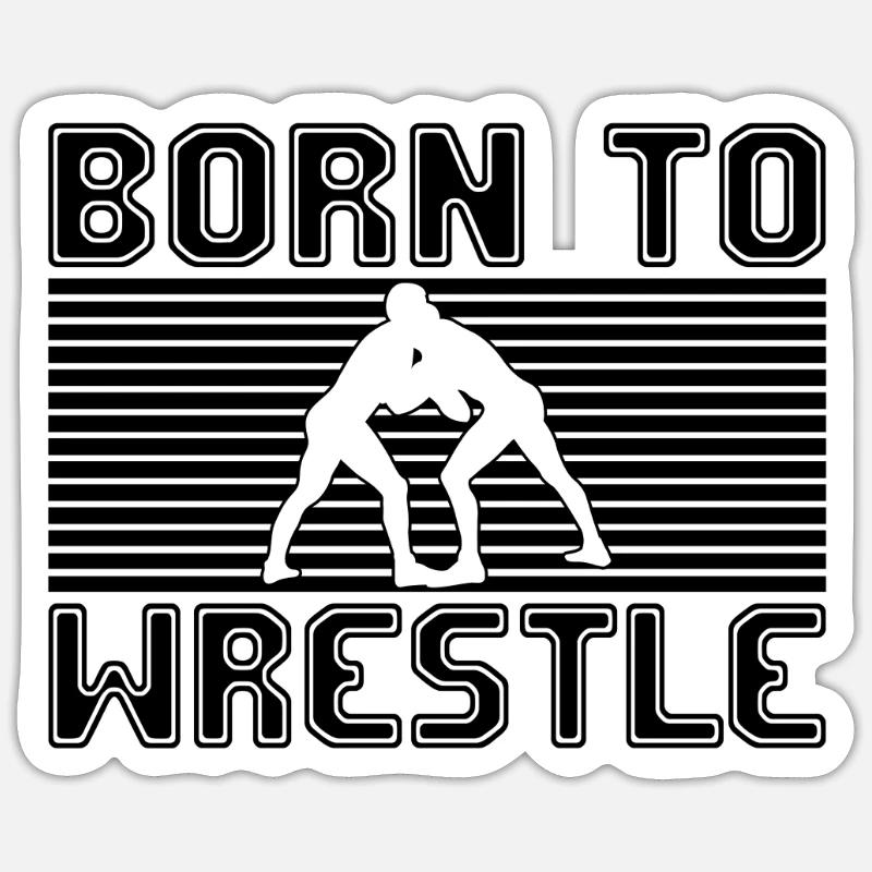 lutte lutte - Sticker taille S (10 x 10 cm) - blanc mat