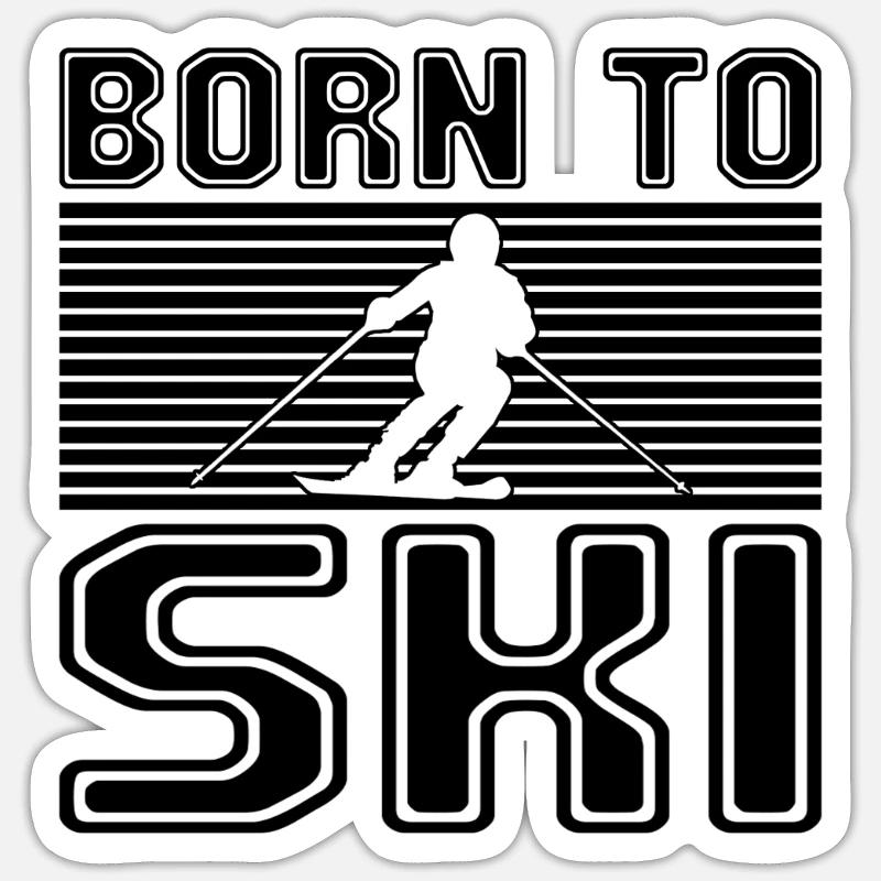 Ski Sticker size S (10 x 10 cm)