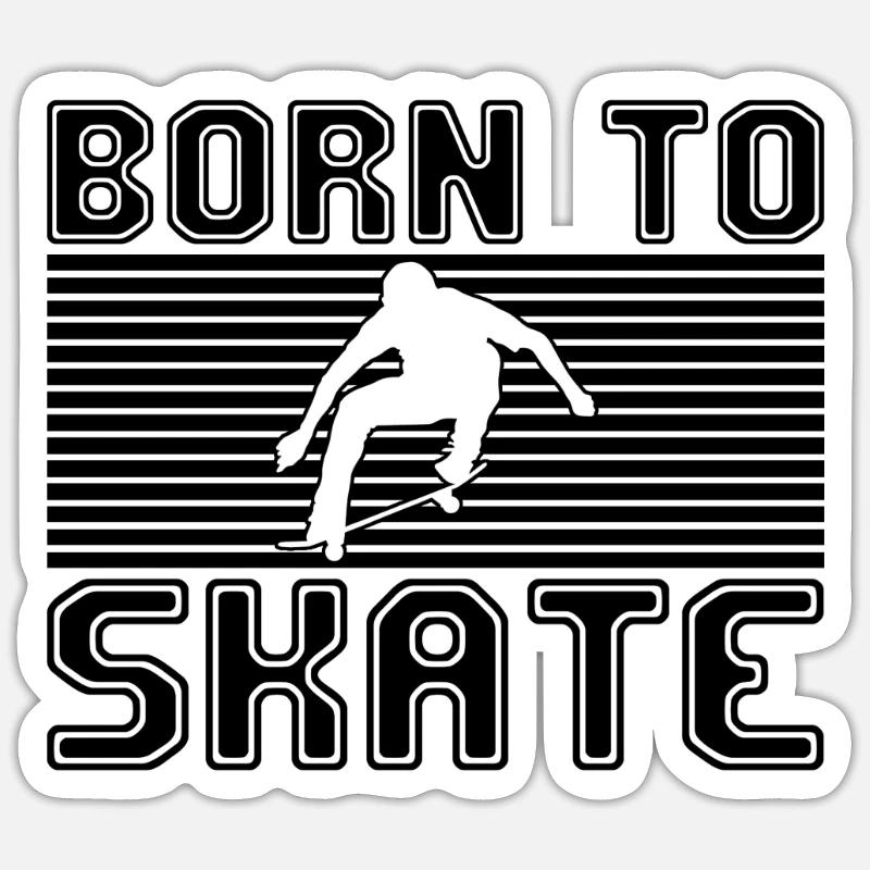 skating - Sticker size S (10 x 10 cm) - white matte