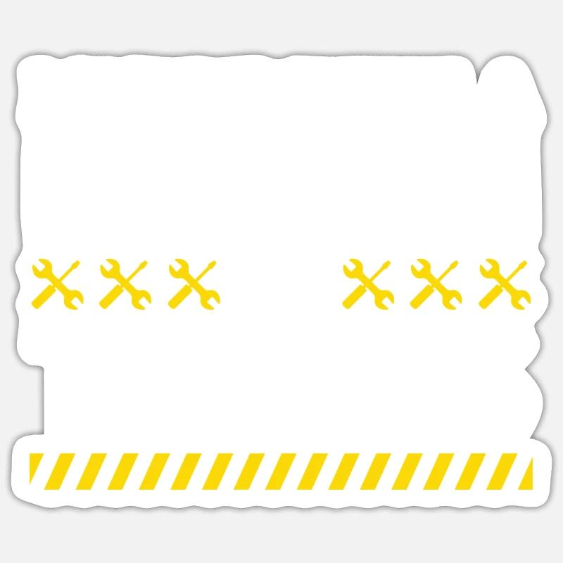 I Work With A Bunch Of Tools Construction Worker Sticker size S (10 x 10 cm)