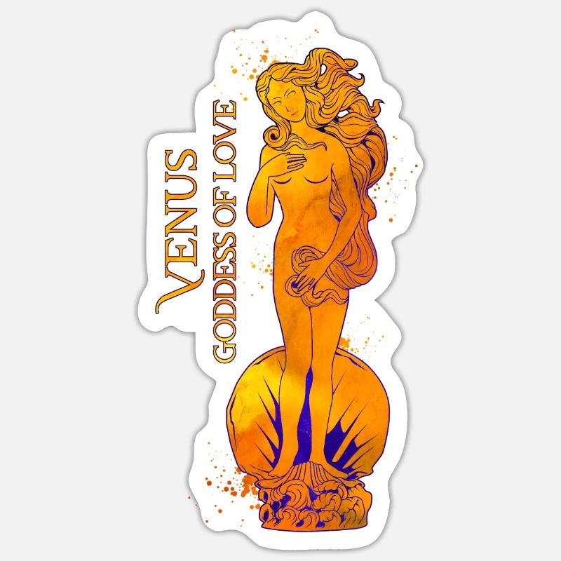 Déesse de l’amour - Vénus - Sticker taille S (10 x 10 cm) - blanc mat