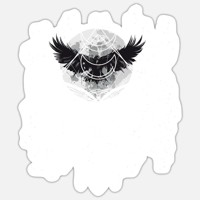 Okkult Goth Gothic Punk Grunge - Sticker Größe S (10 x 10 cm) - Mattweiß