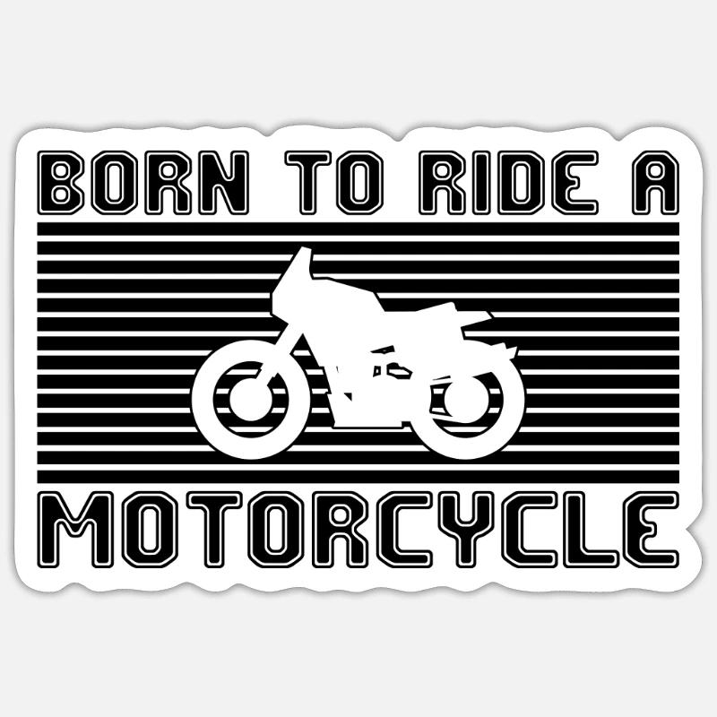 Motorcycle - Sticker size S (10 x 10 cm) - white matte