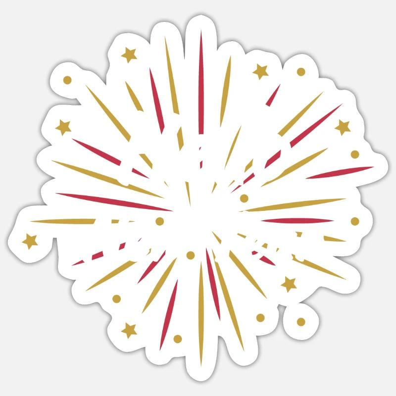 Hello New Year - Sticker size S (10 x 10 cm) - white matte