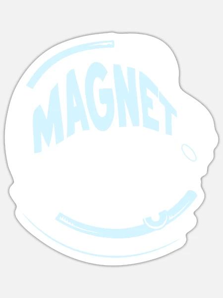 Magnet Flüsterer Magnetfischer Magnetfischen - Sticker Größe S (10 x 10 cm) - Mattweiß