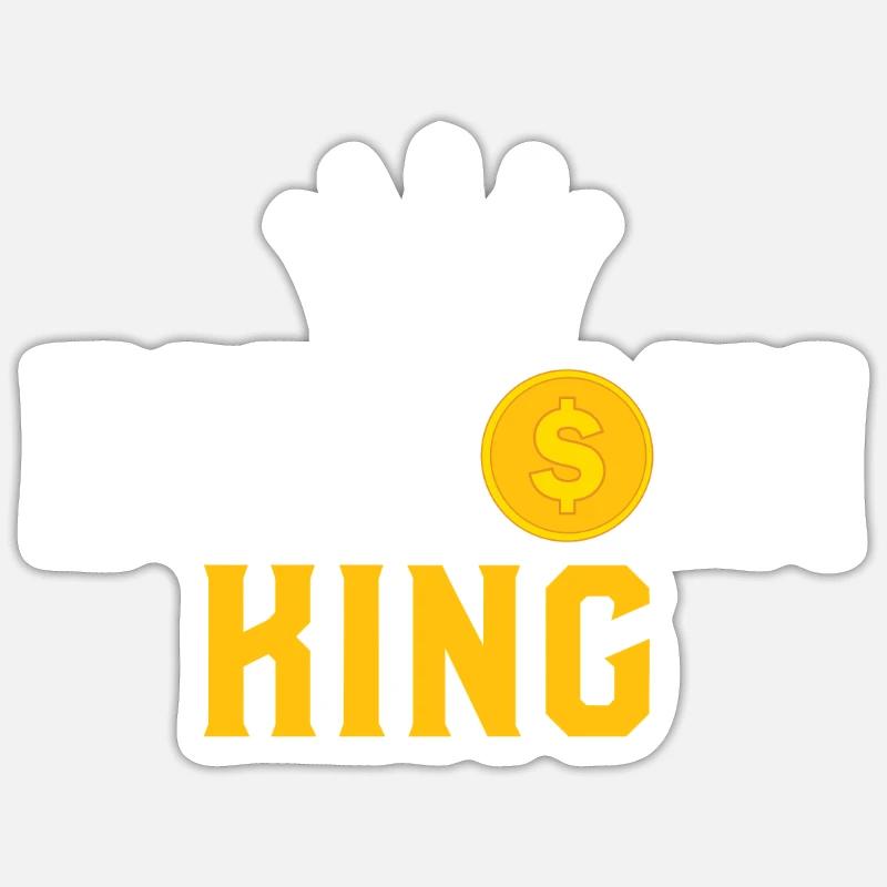 Bitcoin King - Bitcoin Krypto - Sticker Größe S (10 x 10 cm) - Mattweiß
