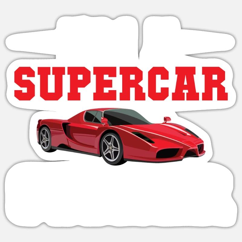 Ich Bin Ein Supercar Besitzer - Auto Sticker Größe S (10 x 10 cm)