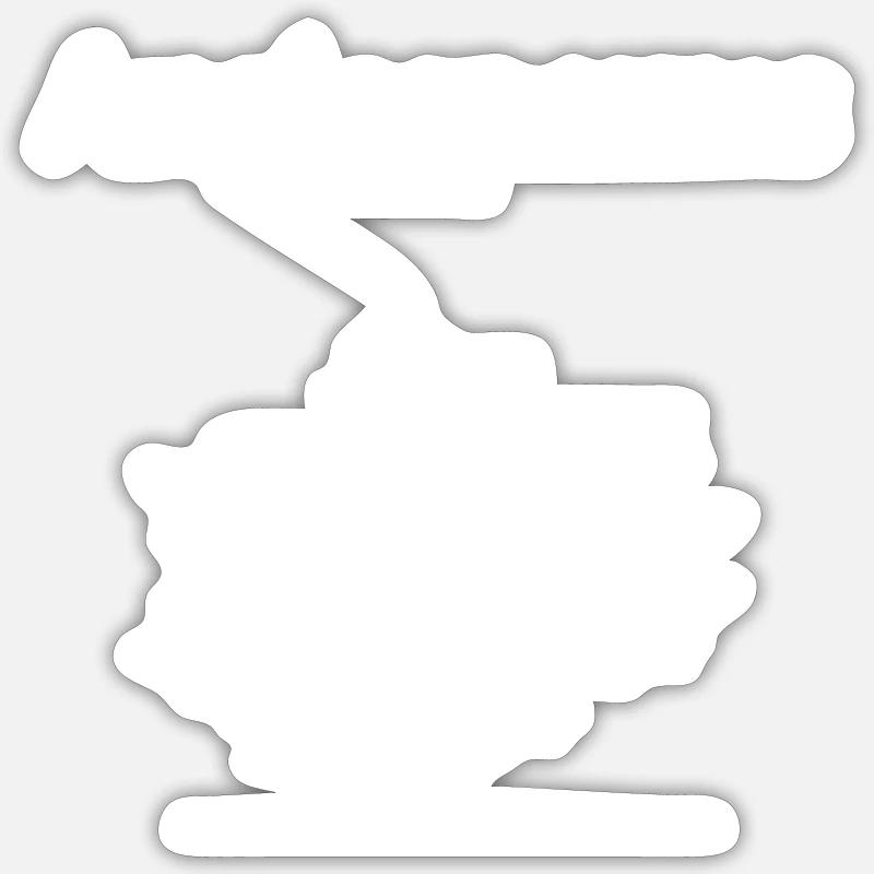 Angiospermes - Sticker taille S (10 x 10 cm) - blanc mat