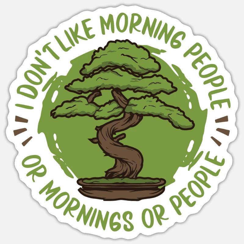 Bonsai Tree - Sticker size S (10 x 10 cm) - white matte