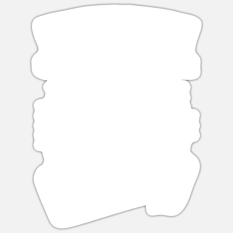 Stiefvater Stiefkind Stiefpapa Geschenk - Sticker Größe S (10 x 10 cm) - Mattweiß