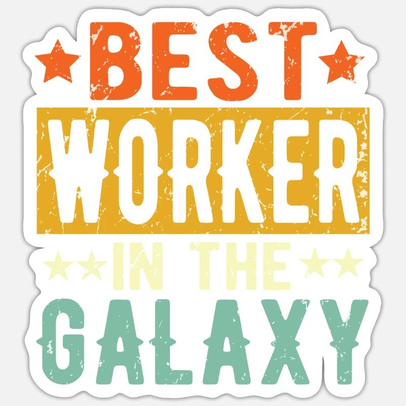 Best Arbeiter ever Arbeiter Geschenk - Sticker Größe S (10 x 10 cm) - Mattweiß