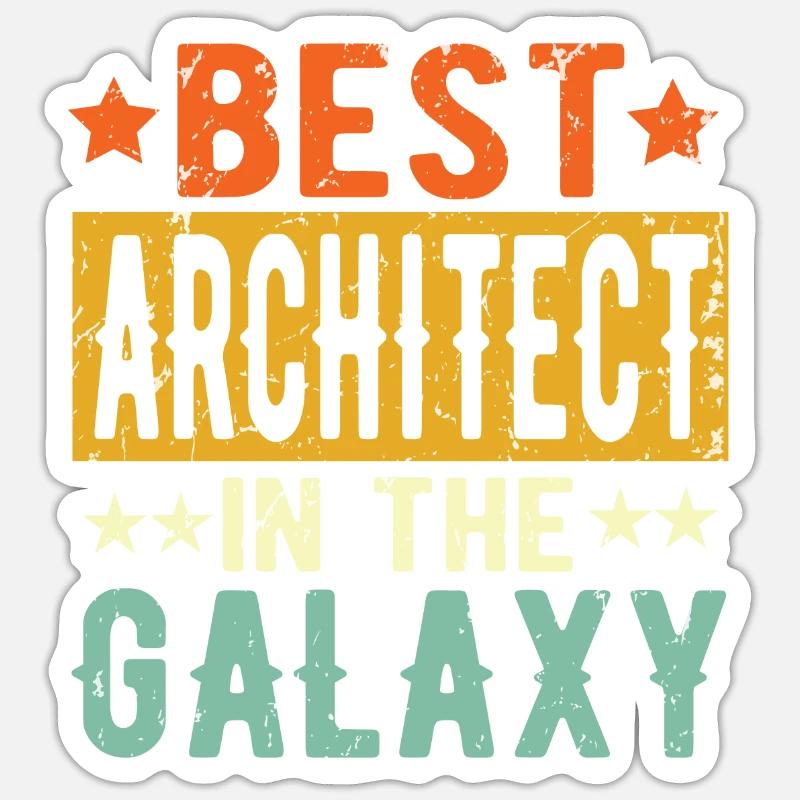 Best Architect ever Architect Gift Sticker size S (10 x 10 cm)
