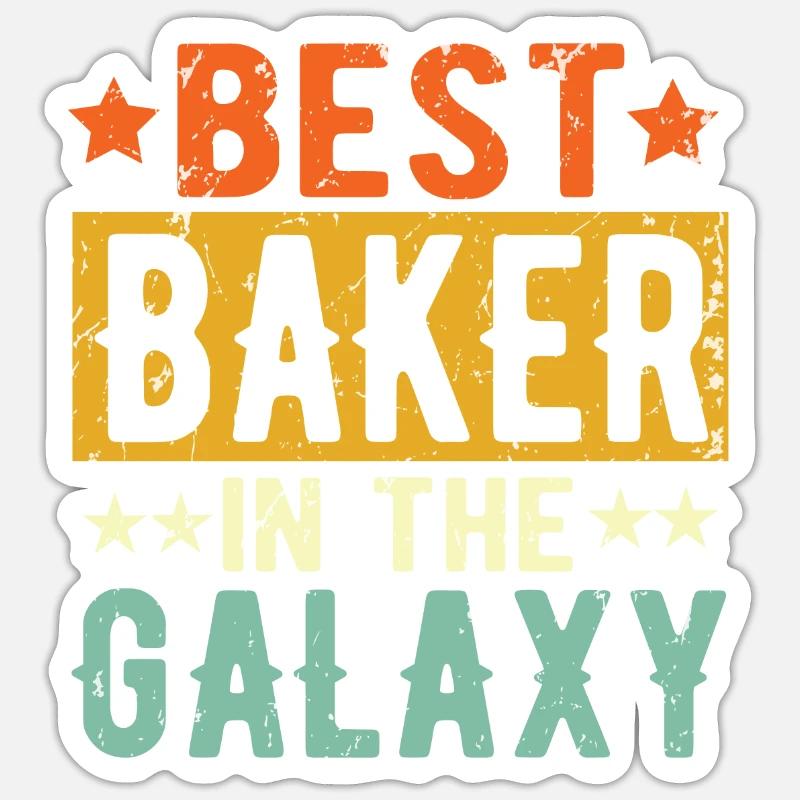 Best Baker ever Baker Gift - Sticker size S (10 x 10 cm) - white matte