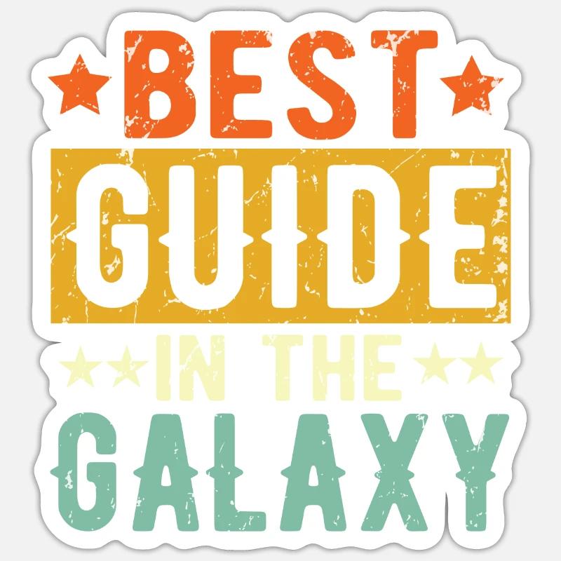 Meilleur guide jamais Guide Cadeau - Sticker taille S (10 x 10 cm) - blanc mat