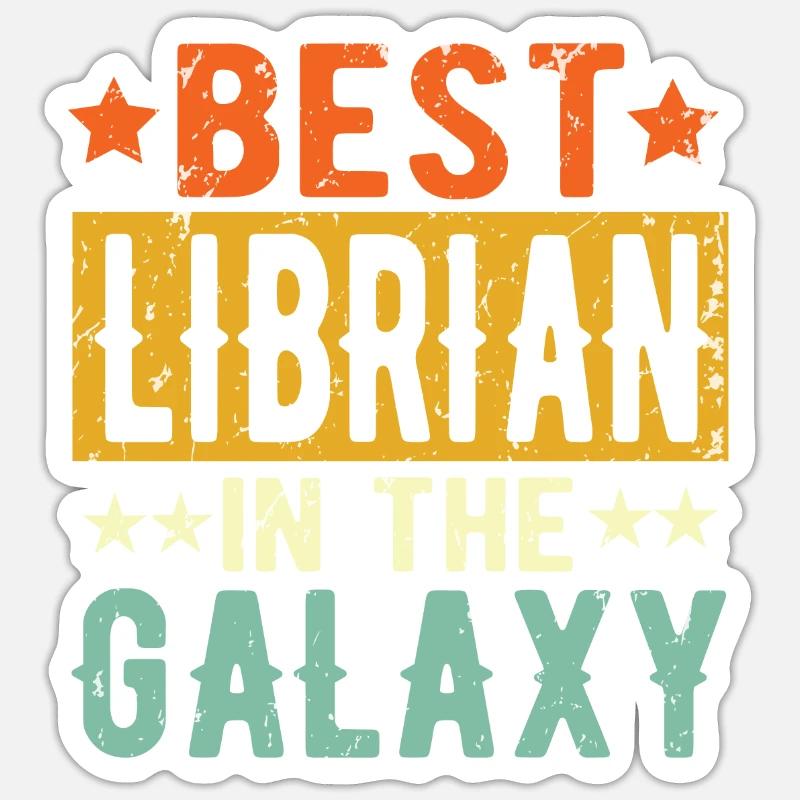 Best Librarian ever Librarian Gift Sticker size S (10 x 10 cm)