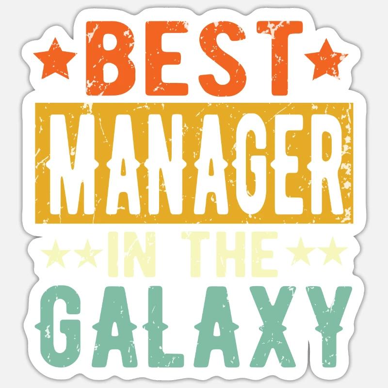 Best Manager ever Manager Geschenk - Sticker Größe S (10 x 10 cm) - Mattweiß