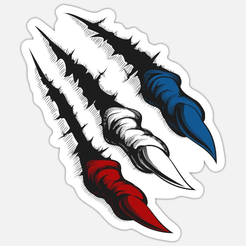 Rostocker Krallen - Sticker Größe S (10 x 10 cm) - Mattweiß