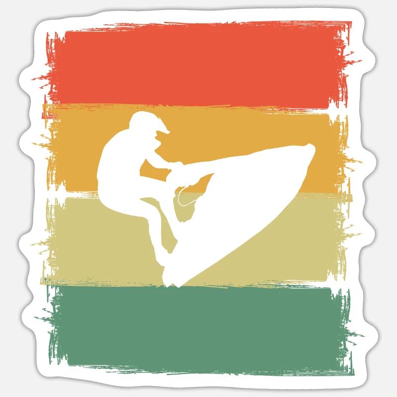 Jet ski - Sticker size S (10 x 10 cm) - white matte